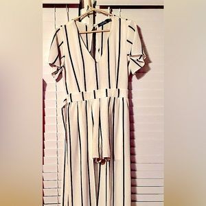 Crystal Sky Romper with attached overskirt